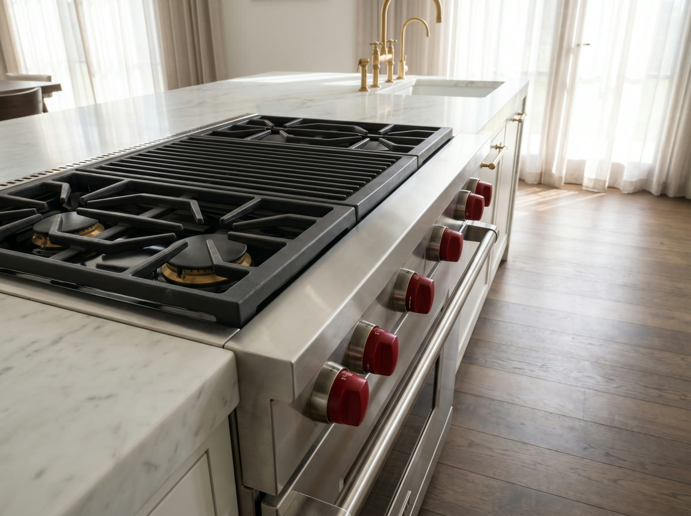 Wolf appliance in a luxury kitchen